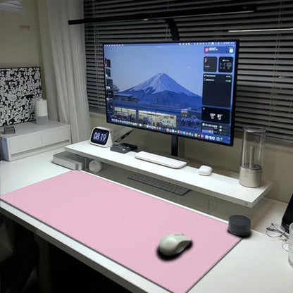 Pink Mouse Pad Extended Large Gaming Mousepad XL Big Long Oversized Desk Mat Stitched Edges 31.5 X 11.8 Inch for Home Office - color: Black5