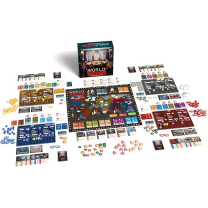 World Order - Political & Economic Events Board Game, Asymmetric Card Driven Play, Global Power Area Control, Deck-Building, Ages 14+, 2-4 Players - style: Political & Economic Events