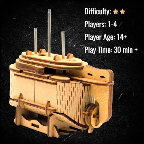 Tesla's Boat-Escape Room Game in a Box-Electronic Puzzle Box-Brain Teaser Puzzle Box-3D Wooden Puzzle for Adults - Money Puzzle Box for Cash Gift - Birthday GiftBox MoneyBox - color: Tesla's Boat