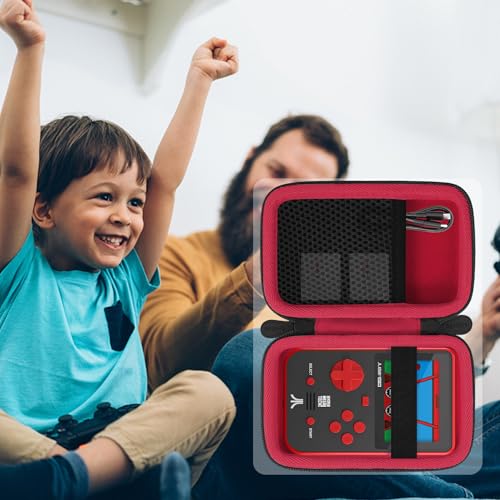 Aenllosi Hard Case for Blaze Atari/Technos/Taito/Capcom Super/Neo-Geo/Data | Red, EVA case construction, Water-resistant design, Mesh pocket for accessories, Smooth zipper access, Case only - size: for Atari