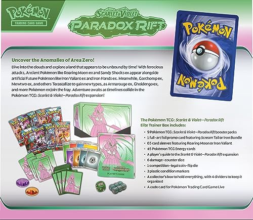 Pokemon TCG: Scarlet and Violet: Paradox RIFT: Elite Trainer Box - Iron Valiant - color: Paradox Rift - Iron Valiant