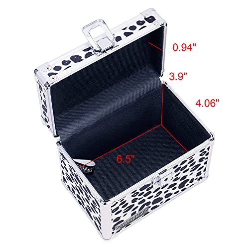 Vaultz Locking Index Card File with Flip Top, Holds 450 4x6 Cards, Black and White Leopard (VZ03974) - color: Black and White Leopard, size: 4 X 6 Inch