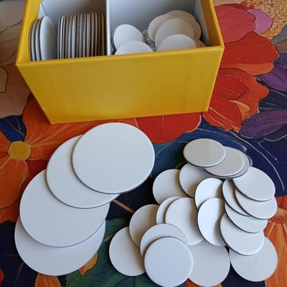 Dry Erase Reusable DND Tokens, MTG Counters, RPG DIY, 100 PCS, 2 Sizes | Reusable RPG Tokens, Combat Tracking, Initiative Conditions and Effects, Circle Markers for Tabletop Board Games