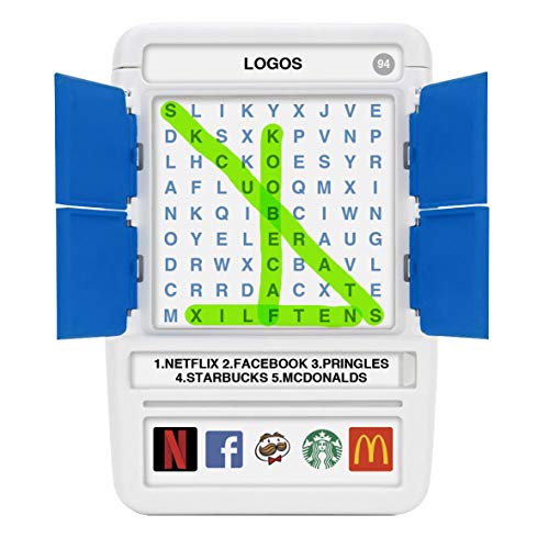 100 PICS Word Search Travel Game - 100 Puzzles with Picture Clues | 50 Wipe Clean Cards with Slide Reveal case and Pen | Activity, Gift, Stocking Stuffer | for Kids and Adults, Age 6+ - style: Word Search