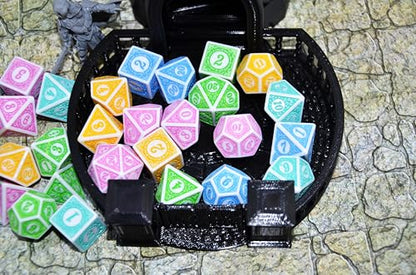 SmartDealsPro Retro Polyhedral Dice Sets with Pouches for D&D DND RPG MTG Dungeon and Dragons Table Board Roll Playing Games D4 D6 D8 D10 D% D12 D20 - color: 5-color Retro Sets 2
