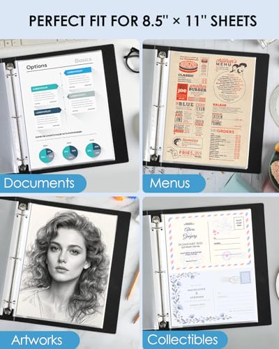 KTRIO Sheet Protectors 8.5 x 11, Page Protectors for 3 Ring Binder, 50 Pack | Crystal Clear, Top Loading, PVC-Free & Acid-Free Polypropylene, No Print Transfer, Protects Letter Size Documents