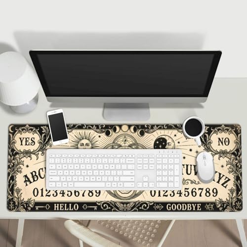 Extended Gaming Mouse Pad, Large Mouse Mat, XL Desk Pad for Keyboard and Mouse, Non-Slip Rubber Base & Stitched Edges for Gamer Office 31.5x11.8 in - color: 19