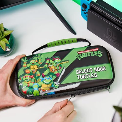 Numskull Teenage Mutant Ninja Turtles Hard Shell Travel Case for Nintendo Switch and OLED Model Console - Fits 10 Games and Switch Accessories - color: TMNT
