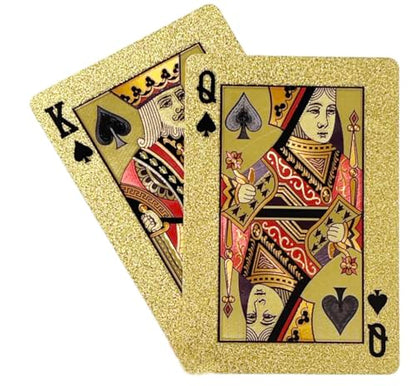 Gold Diamond Playing Cards - Durable and Waterproof, Perfect for Magic, Poker, Parties, and Special Occasions. Ideal for Memorable Gifts. (1 Deck) - style: STANDARD GOLD