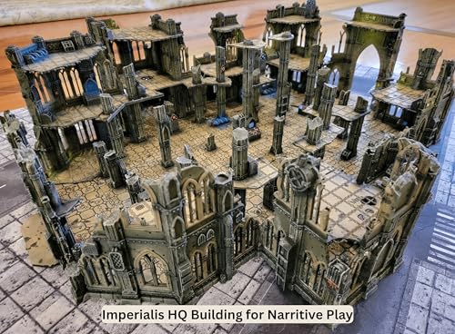 Imperialis Headquarters: Gothic Sci-Fi Terrain for 28mm Wargames, RPGs & Miniature Battles – Modular Cathedral for Immersive Tabletop Play