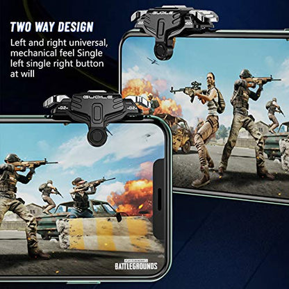 Newseego for PUBG Mobile Game Controller Trigger, Upgrade Version PUBG Mobile Game Trigger Double Sensitive Aim & Shoot Keys Buttons for Rules of Survival/PUBG Triggers for All Smartphone-Black - color: Black