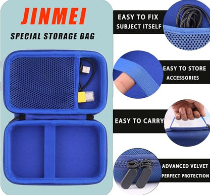 Hard EVA Carrying Storage Case Compatible with Retroid Pocket Flip 2 / Retroid Pocket Classic Retro Game Handheld Console Protective Travel Storage Box (Blue) - color: Blue