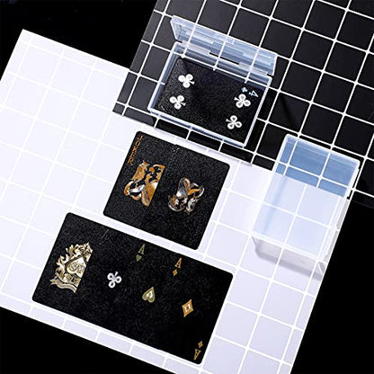 Jetec 3 Pcs Playing Card Case Blank Playing Card Box Holder Game Organizers and Storage Containers Deck, Snaps Closed for Travel and Restaurant