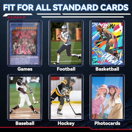 Card Sleeves Hard Plastic, 3"X 4", 200ct (100 Hard + 100 Soft) | Hard Sleeves Card Protectors for Standard Size Trading Sports Baseball Football Game Cards