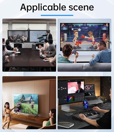 HDMI Switch 3 in 1 Out 8k@60HZ/ 4k@144HZ, HDMI Splitter UHD HDR 3D Compatible with PS5/Switch/Xbox/Steam Deck/PC/Streaming/HDTV/Monitor/Projector