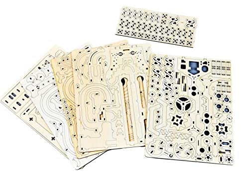 3D Wooden Puzzles Marble Run Chain Kit, Wood Creative Mechanical Puzzles Assembly Model Building Kits to Build for Adults & Kids, DIY Wooden Puzzle Hobbies Toys for Adults &Teens Gifts - size: 335Pcs