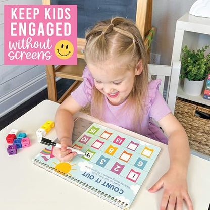 Hadley Designs Preschool Learning Activities - ABC Tracing Books for Kids Ages 3-5, Reusable Letter Tracing for Kids, Wipe Clean Preschool Workbooks, Learn to Write Dry Erase Writing Practice for Kids
