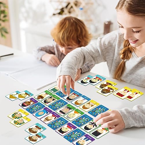 gisgfim 100 PCS Memory Matching Game Never Forget a Face Concentration Memory Card for Kids Educational Ages 3-8 A Fun & Fast Matching Games - style: Never Forget a Face