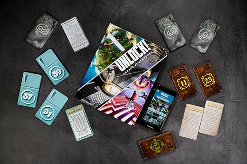 UNLOCK! Escape Adventures Card Game - Escape Room-Inspired Cooperative Adventure, Fun Family Game for Kids and Adults, Ages 10+, 1-6 Players, 1 Hour Playtime, Made by Space Cowboys