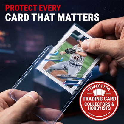 Ultra Pro Toploaders and Card Sleeves Bundle – 3" x 4" Clear Regular Toploaders & Soft Penny Sleeves for Standard Size Cards – Hard Plastic Card Protectors for Collectible Trading Cards – 100 Pack