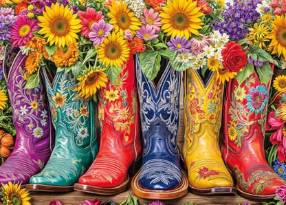 Jigsaw Puzzles for Adults 1000 Piece Puzzle for Adults 1000 Pieces Puzzle 1000 Pieces-Flower Boots - color: Flower Boots