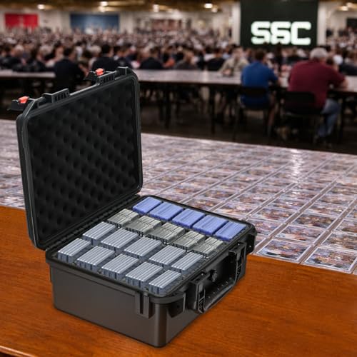 Graded Card Case Storage Box: Trading Card Storage with 12 Dividers - Baseball & Sports Card Case for Collectors & Home Storage Shipping Trade Shows - Fits PSA, BGS, SGC, Toploaders & Magnetic Holders