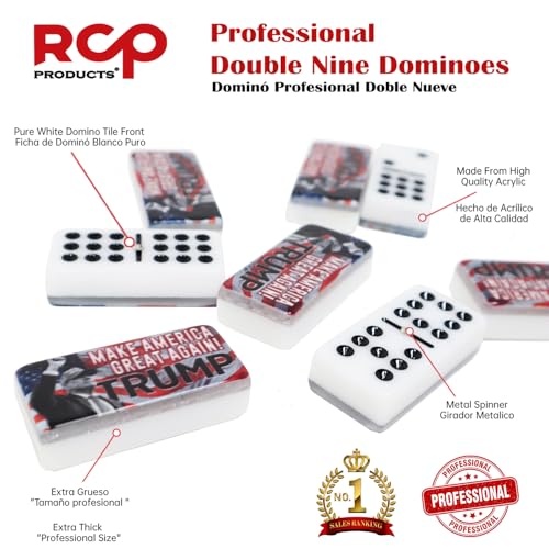 Dominos Set for Adults – Professional Double 9 Cuban Dominoes Set, Classic Travel Board Game with Wood Case Juegos de Mesa (Havana Club Silver) - color: Havana Club Silver