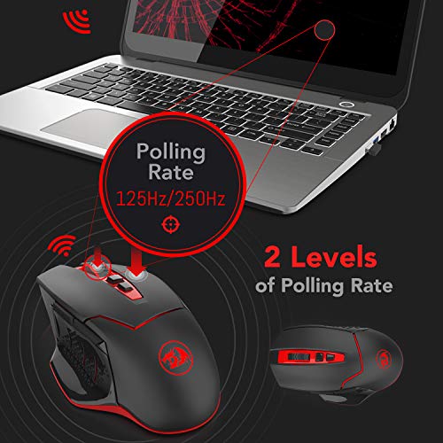Redragon M690-1 Wireless Optical Gaming Mouse 2400 DPI Remapping Keys | Cable-Free 0 Delay, Smooth Precise Tracking, Ergonomic Grip Body Comfort - style: M690-1