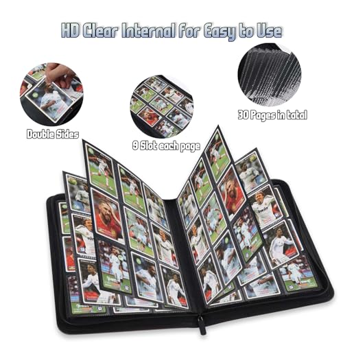 Trading Card Binder, Premium 9 Pocket Double Sided 540 Pocket PU Card Collection Binder, Collectible Trading Card Albums for MTG, TCG, Sport Card, Game Cards (Viridian) - color: Viridian