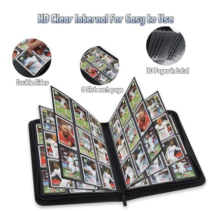 Trading Card Binder, Premium 9 Pocket Double Sided 540 Pocket PU Card Collection Binder, Collectible Trading Card Albums for MTG, TCG, Sport Card, Game Cards (Viridian) - color: Viridian