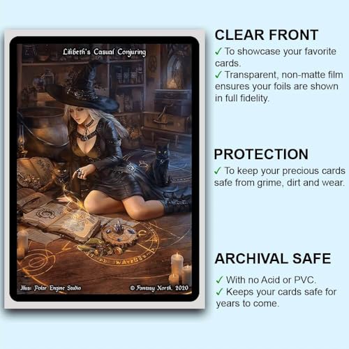Book of The Dead - Spell Book Series I - 100 Textured Matte TCG Card Sleeves - Fits Magic MTG Commander Pokemon and Other Card Games - Playing Card Sleeves (Red) - color: 141