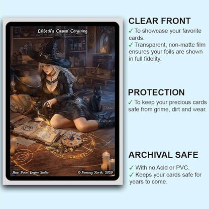 Book of The Dead - Spell Book Series I - 100 Textured Matte TCG Card Sleeves - Fits Magic MTG Commander Pokemon and Other Card Games - Playing Card Sleeves (Red) - color: 141