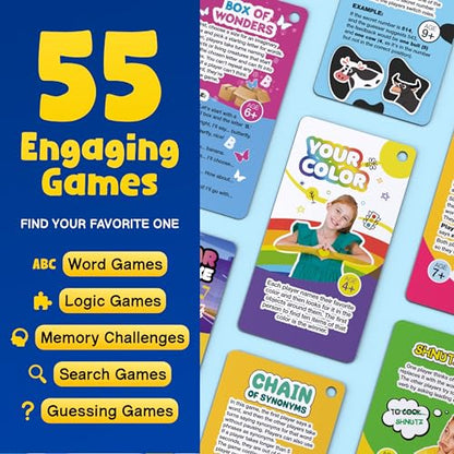 WELL BALANCED Road Trip Games - 55 Fun Car Games for Kids and Adults