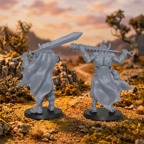 28mm Tabletop RPG Game Minis Figurine Berserker DND Miniature AS1025 | 1:56 scale fantasy Rpg Figure; high-detail tabletop unpainted miniatures for ttrpg and miniature game custom painting.