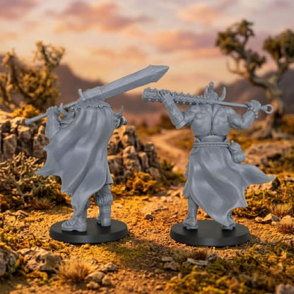 28mm Tabletop RPG Game Minis Figurine Berserker DND Miniature AS1025 | 1:56 scale fantasy Rpg Figure; high-detail tabletop unpainted miniatures for ttrpg and miniature game custom painting.