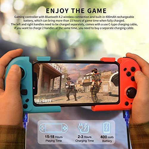 arVin Phone Game Controller for iPhone iOS Android with Magnetic Storage, Mini Pocket Size Gamepad for iPhone 15/14/13, Samsung Galaxy 23/22/21, TCL, One Plus, Call of Duty Mobile, Genshin, Diablo