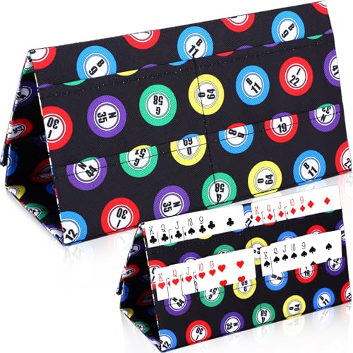 Eersida 2 Pack Bingo Card Holder for Pull Tabs Playing Card Holder Bingo Accessories Canasta Poker Bridge Family Game Night Supplies for Adults (Classic Style) - style: Casual