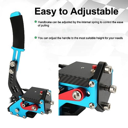 GOWENIC USB Handbrake, Sim Racing Game Hand Brake 64 Bit 2 in 1 Handbrake for ONE, Series S X PC with G920, for, iRacing Setup Use (Blue) - color: Blue
