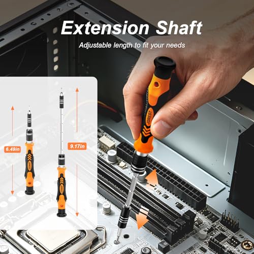JOREST 145 in 1 Precision Screwdriver Set, Professional Repair Tool Kit for Electronics, Laptop, iPhone, PC, MacBook, Nintendo, Xbox, PS5, with Anti Static Wrist Strap, Ideal Gifts for Men