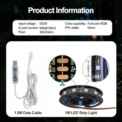 3Pack Strobe LED Lamp Kit 001 for Bambu Lab, Iridescent RGB Smart 3D Print LED Strip Light Kit, Bundle-ZH037 1M/3.28FT 3D Printing Lamp Accessories, 60 LEDs Models Lamp DIY, 16 Milllion Colors - style: 3Pack