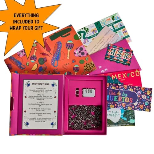 A Lock, A Chain & an Escape Room Game | Immersive Real Life Mystery Game | Solve The Puzzle to Unlock The Gift | Padlock'd Mexico | Family-Friendly for Game Night or Date Night | Age 14+ - style: Padlock'd Mexico