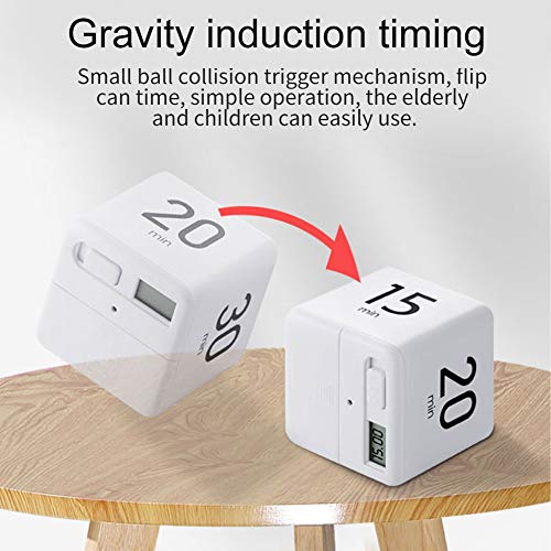 Cube Timer - 15-20-30-60Min for Time Management Kitchen & Workout Timer with Adjusted Volume for Time Management,Classroom,Workout, Kitchen,Cooking