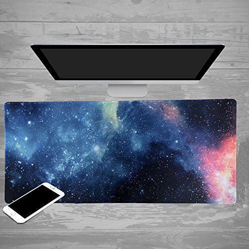 XXL Professional Large Mouse Pad & Computer Game Mouse Mat (35.4x15.7x0.1IN, 90x40 sky002) - color: 90x40 sky002, size: 35.4x15.7x0.1IN