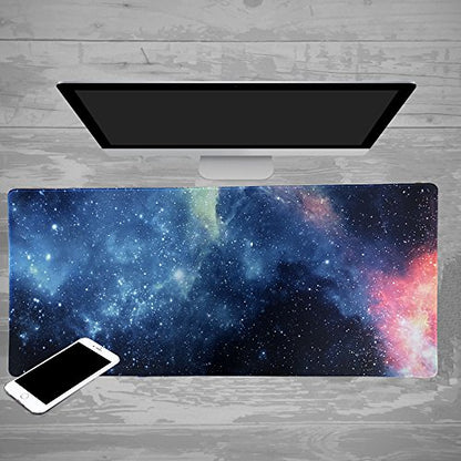XXL Professional Large Mouse Pad & Computer Game Mouse Mat (35.4x15.7x0.1IN, 90x40 sky002) - color: 90x40 sky002, size: 35.4x15.7x0.1IN