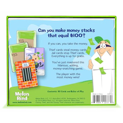 Melon Rind Clumsy Thief Math Game for Kids Ages 8+, Educational for Kid's Learning and Confidence Building, Fun Math Card Game for 3-6 Players Adding to 100 - style: Adding to 100