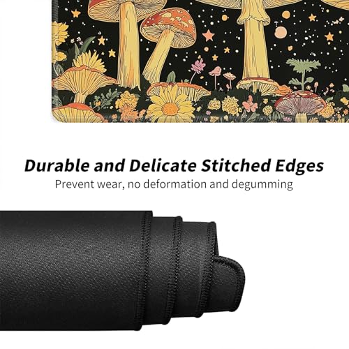 Mushrooms Psychedelic for MTG & TCG Playmat Mouse Pad,BFDHGQZC 24" x 14" Game Mat for MTG/RPG/CCG Trading Card Game Playmats Table Mat Perfect for Card Games Video Games Computer Office - color: Mushrooms Psychedelic