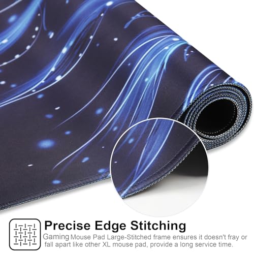 XXL Gaming Mouse Pad 35.4x15.7 Professional Large Mouse Pad & Computer Game Mouse Mat-90x40 Flowershape - color: 90x40 Flowershape, size: 35.4x15.7x0.1IN