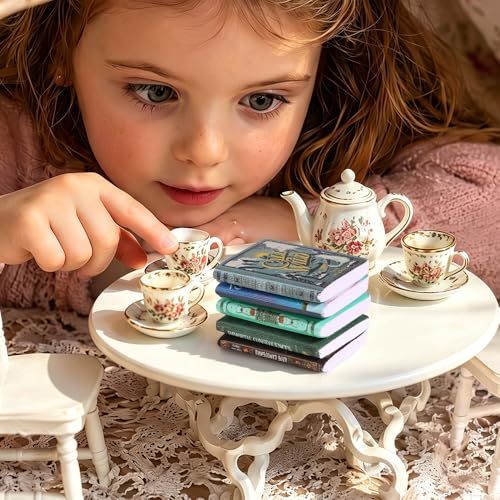 200pcs Mini Books Miniatures Dollhouse Books for Anxiety Bookshelf Library | Tiny Plastic Books for Dollhouse Decor Accessories DIY Crafting Bookshelf Fillers - style: 200pcs Mini Books