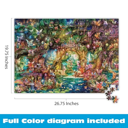Buffalo Games - Aimee Stewart The Butterfly Ball 1000 Piece Jigsaw Puzzle, Made in USA, Premium Recycled Board, Reference Diagram - color: The Butterfly Ball