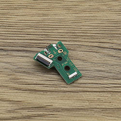 ECSiNG 2PCS Interface Board JDS-040 and 12 Pin Ribbon Cable Compatible with PS4 Pro/Slim Wireless Controller Replacement Charging Port Assembly